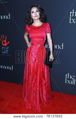 LOS ANGELES - DEC 11:  Salma Hayek at the Rihanna's First Annual Diamond Ball at the The Vineyard on December 11, 2014 in Beverly Hills, CA