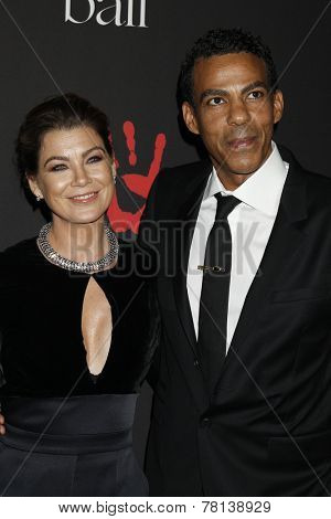 LOS ANGELES - DEC 11:  Ellen Pompeo, Chris Ivery at the Rihanna's First Annual Diamond Ball at the The Vineyard on December 11, 2014 in Beverly Hills, CA