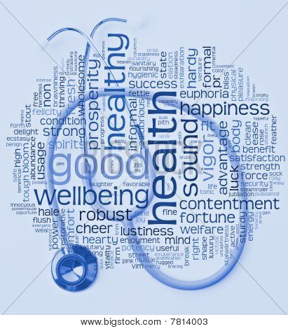 Stetoskop ve sağlık Wordcloud
