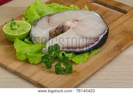 Raw Blue Shark Steak