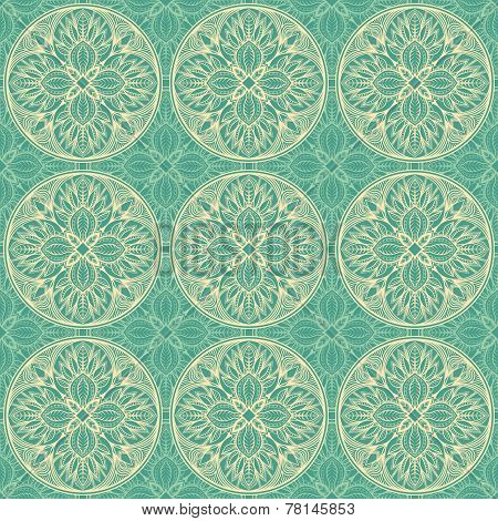 Green Floral Pattern