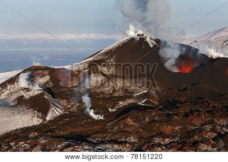 Nature Of Kamchatka Peninsula: Eruption Volcano