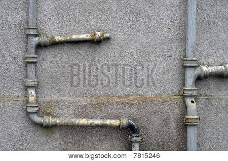 Beskadigede rørsystemet