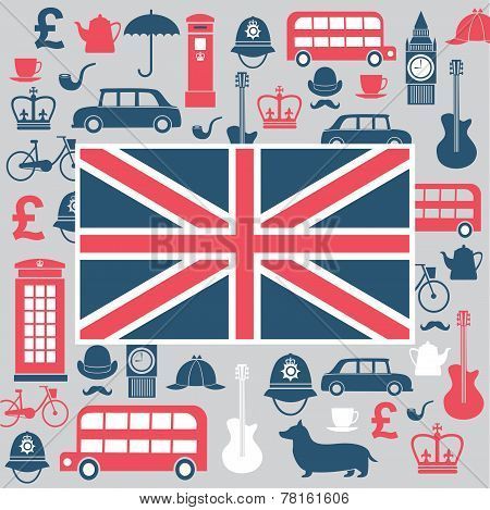 Set Of Great Britain Symbols