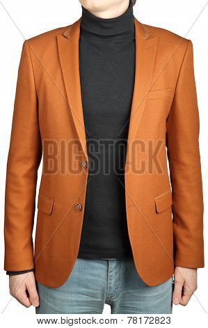 Orange Jacket Suit For Men.