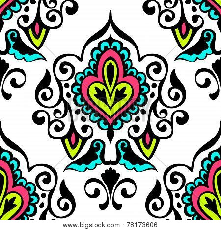 Luxury Damask seamless vector pattern floral
