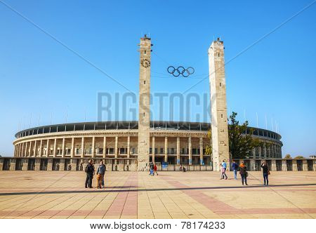 Olimpic Stadium Exterior In Berlin, Germany