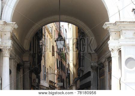 Architectural Detail Of The Arch In St. Mark Square