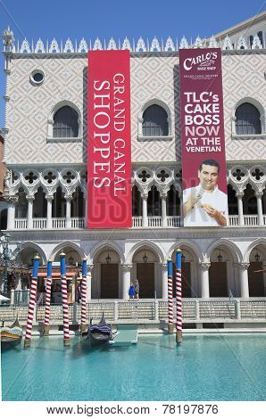 The Venetian Resort Hotel Casino with Grand Canal and gondola