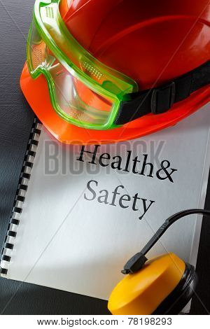 Goggles, Earphones And Red Helmet