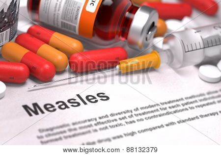 Diagnisis - Measles. Medical Concept.