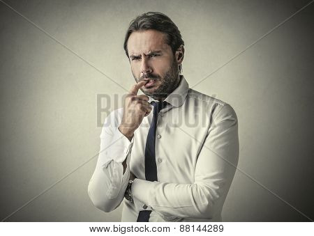 Doubtful man 