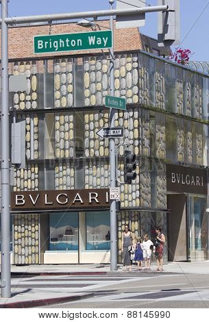 Bulgari Shop In Rodeo Drive In Beverly Hills