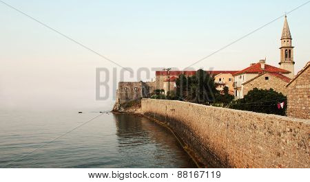 The view of the old part of Budva (Montenegro)