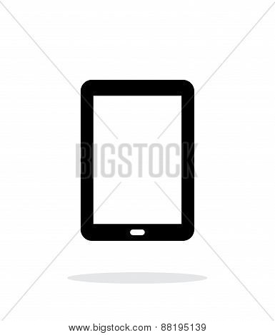 Tablet PC screen simple icon on white background.
