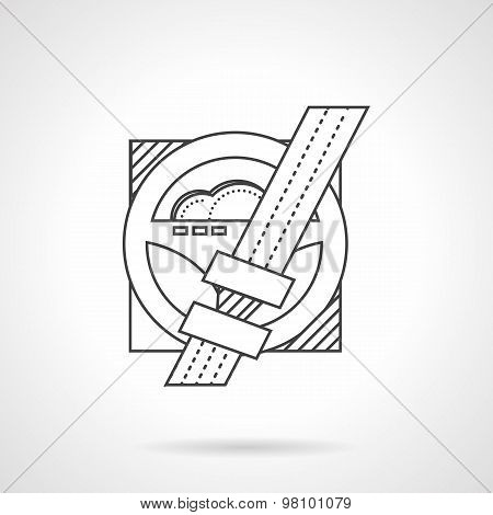 Drivers rule line vector icon