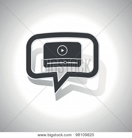 Curved mediaplayer message icon