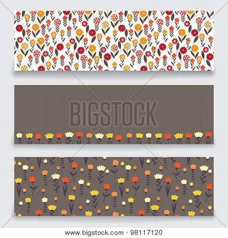 Banner floral pattern