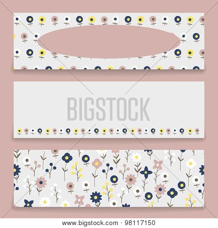 Banner floral pattern