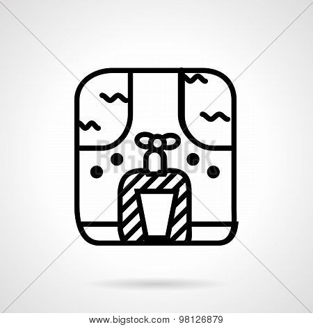 Water pitcher line vector icon