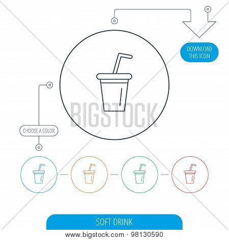 Soft drink icon. Soda sign.