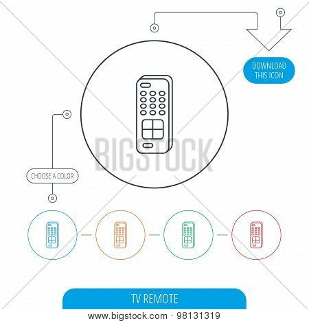 Remote control icon. TV  channels sign.
