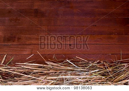 Golden Autumn Fall Hay Straw Texture Background Wallpaper, On A Wooden With Copy Space