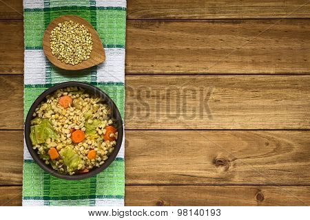 Wheat and Savoy Cabbage Stew