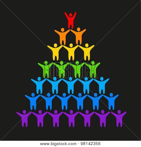 LGBT - a sign of gays and lesbians. The idea of a logo design for a gay pride parade, festival of free love or union protection of the rights of homosexuals.