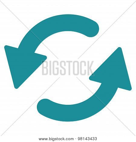 Refresh Ccw flat soft blue color icon