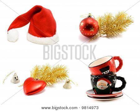 Ð¡ollage Hat Santa Cristmas Embellishment