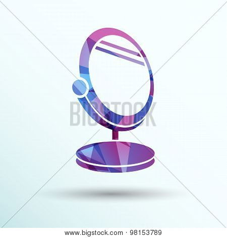 mirror icon vector isolated view sign symbol