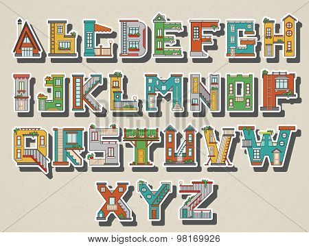 Alphabet Cartoon House