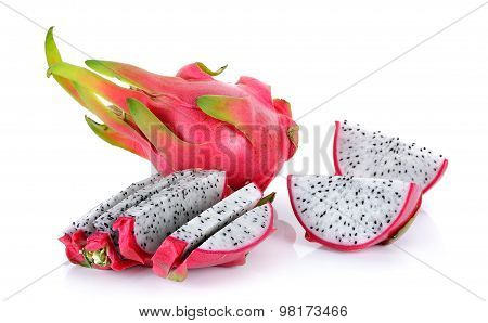 Dragonfruit Isolated On The White Background