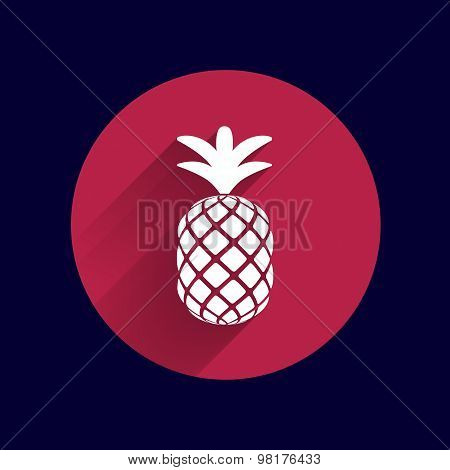 Pineapple closeup cartoon sketch hand drawn illustration