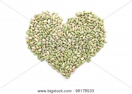 Flageolet Beans In A Heart Shape