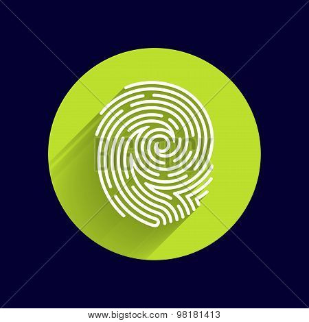 Fingerprint icon finger print vector id theft macro stamp