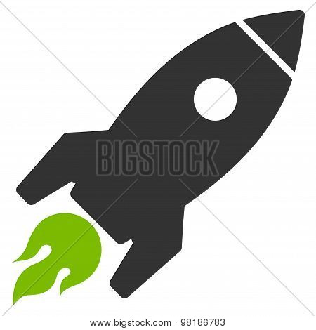 Rocket Launch Flat Icon From Commerce Set