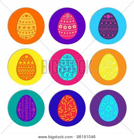 Easter Eggs Vector Set - Illustration - Eps 10
