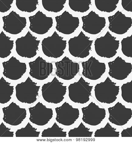 Vector Seamless Pattern. Abstract Background With Round Brush Strokes