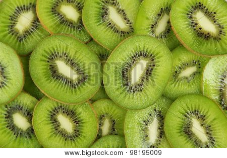 Frest and tasty Kiwi fruit background, close up