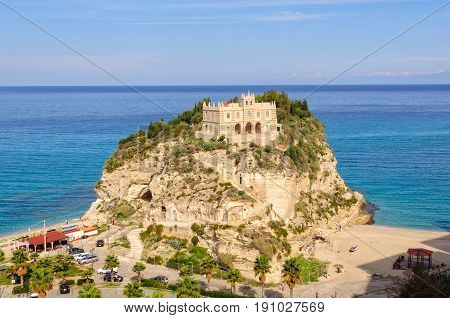 A former 4th century monastery on top of the Sanctuary of Santa Maria Island - Tropea Calabria Italy