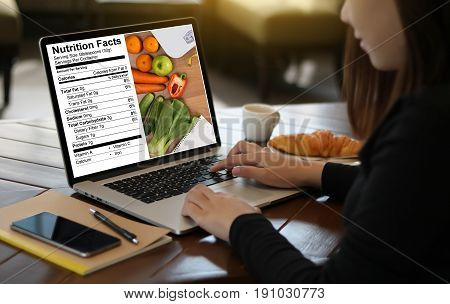 Nutrition Facts Gluten Free Food  Celiac Disease Nutrition , Healthy Lifestyle Concept With Diet And