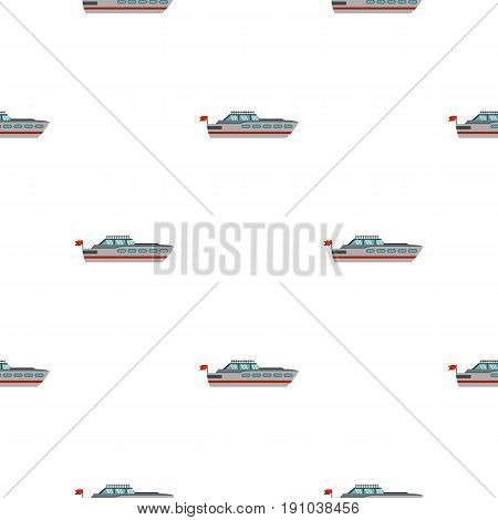 Big yacht pattern seamless flat style for web vector illustration