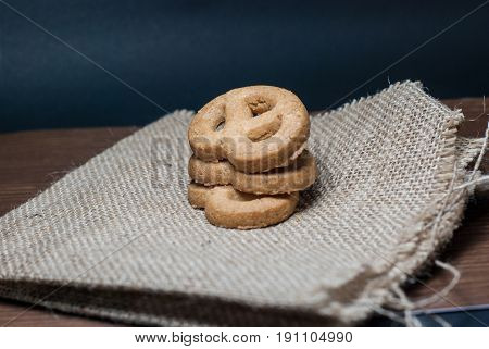 There are 3 delicious chocolate brown cookies.