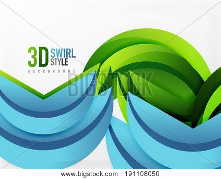 3D wave lines design. Dynamic effect abstract Illustration, modern pattern template