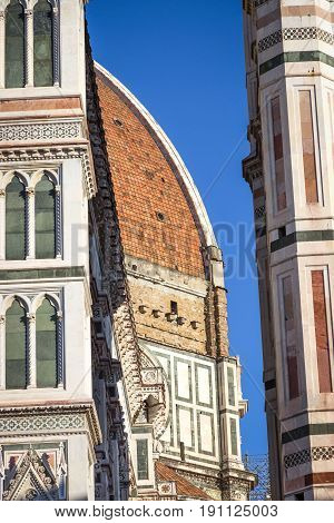 Duomo. Basilica di Santa Maria del Fiore. Fragment. Florence Italy