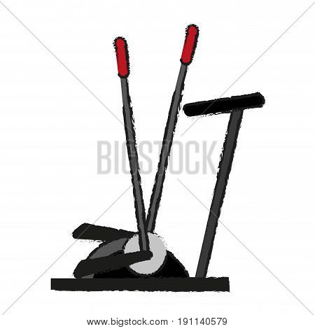 eliptical fitness related icon image vector illustration design