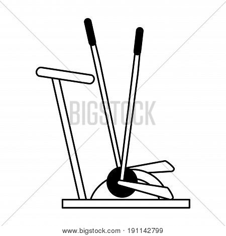 eliptical fitness related icon image vector illustration design  single black line