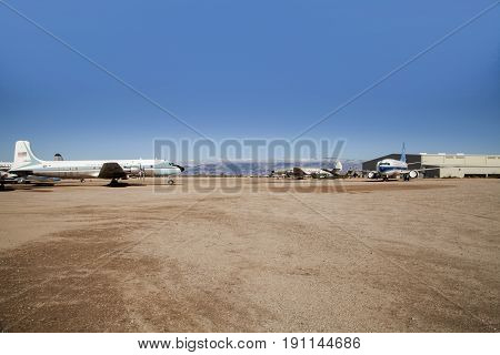 Tucson, Arizona, USA - 14th December 2014 - Pima Air and Space Museum, abandoned Aeroplanes - 14th December 2014